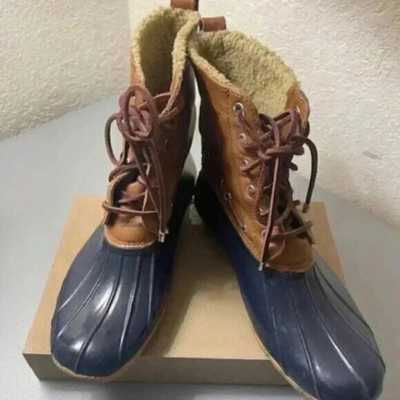 Sperry Top Sider Women's Brown Waterproof Saltwater Duck Rain Boot Sz 9 - Picture 1 of 7